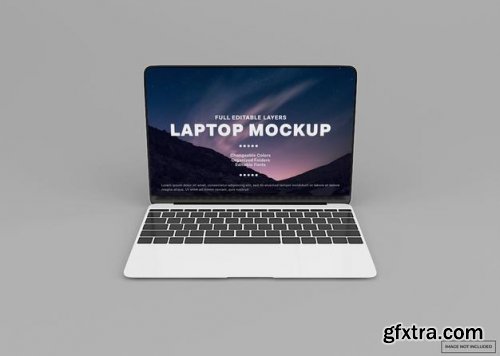 Modern laptop mockup