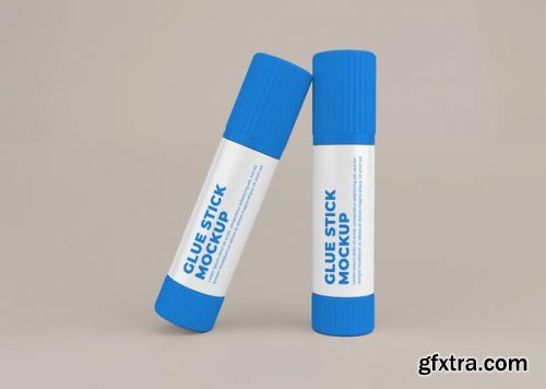 Glue stick label mockup