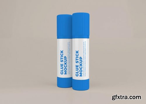 Glue stick label mockup