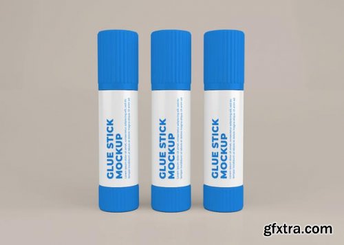 Glue stick label mockup