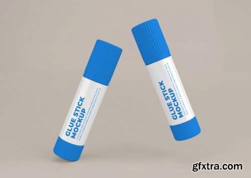 Glue stick label mockup