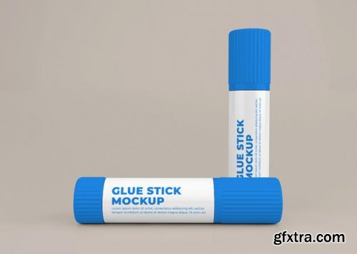 Glue stick label mockup