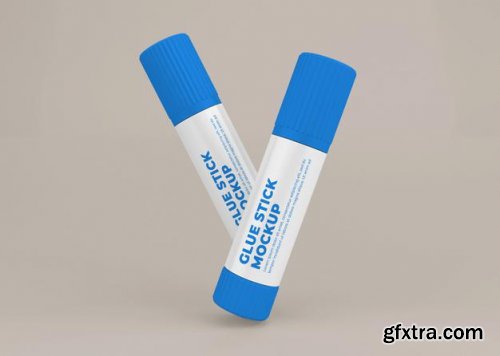 Glue stick label mockup