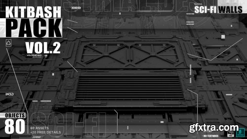 Sci-Fi walls Kitbash Pack 80+_Vol.2