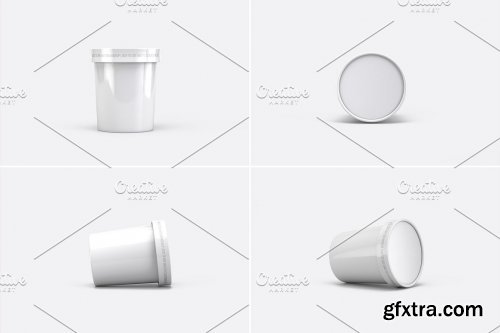 CreativeMarket - Ice Cream Tub Mockup - 8 views 6223700