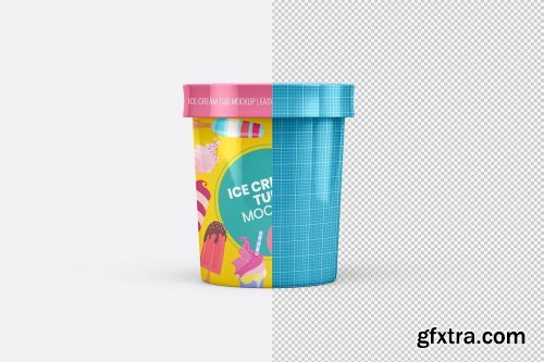 CreativeMarket - Ice Cream Tub Mockup - 8 views 6223700