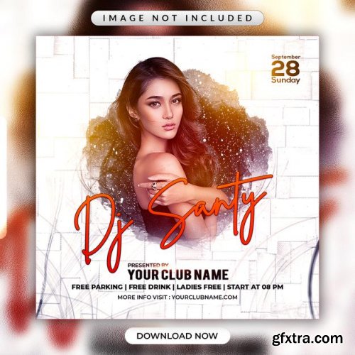 Party flyer banner template