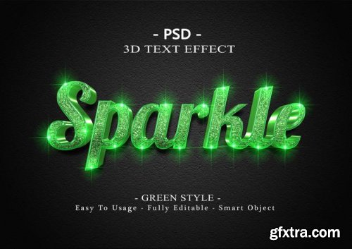 3d sparkle text effect