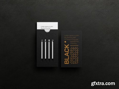 Luxury vertical business card mockup