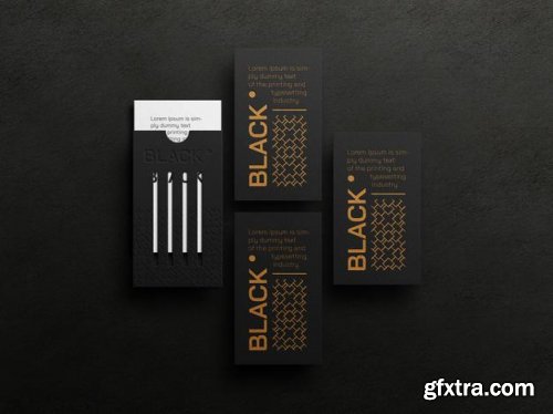 Luxury vertical business card mockup