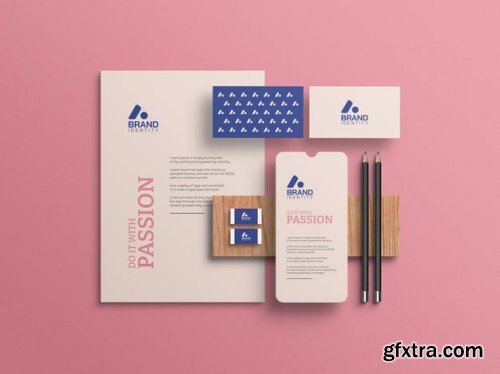 Identity branding diary with hanging tag mockup