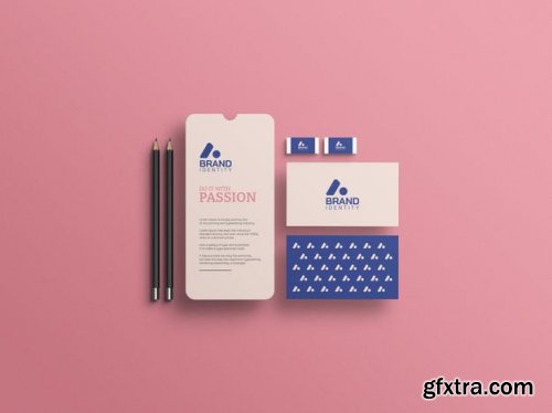 Identity branding diary with hanging tag mockup