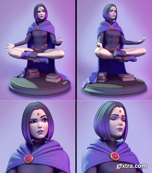 Meditating Raven – 3D Print Model