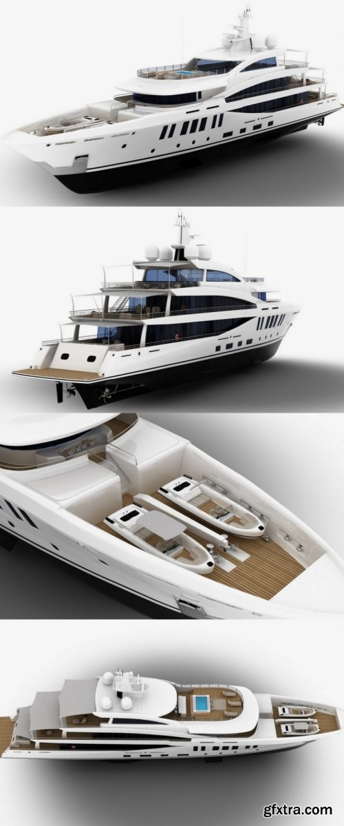 Amels 200 Yacht 3D Model