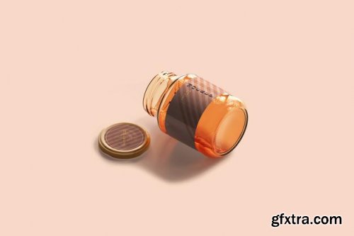 Marmalade glass jars mockup