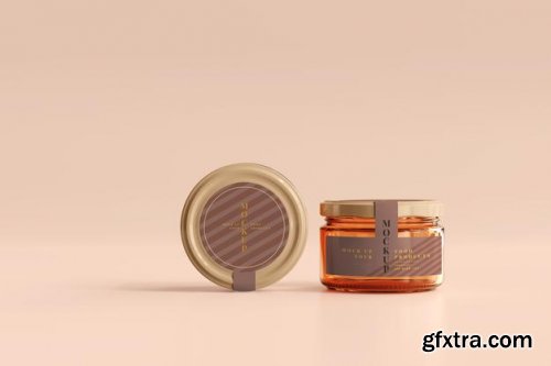 Marmalade glass jar mockup 2