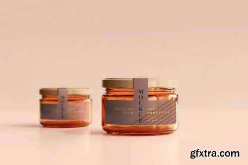 Marmalade glass jar mockup 2