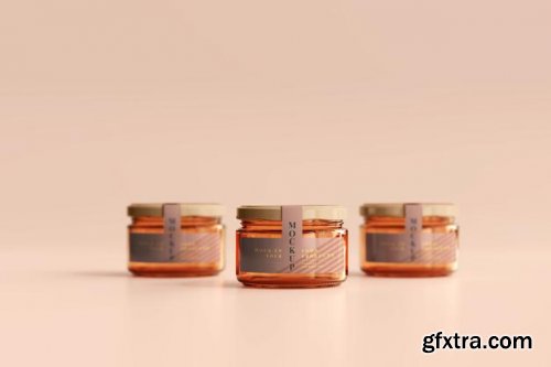 Marmalade glass jar mockup 2