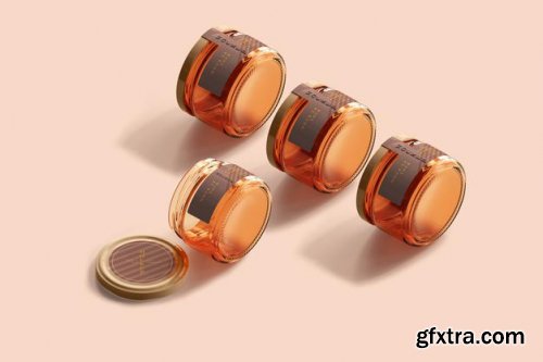 Marmalade glass jar mockup 2