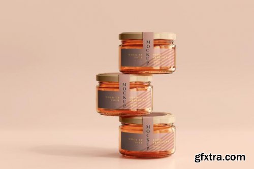 Marmalade glass jar mockup 2