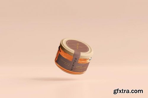 Marmalade glass jar mockup 2