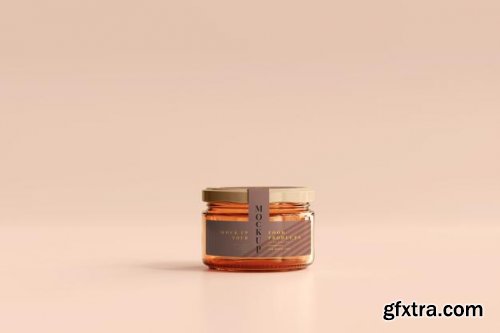 Marmalade glass jar mockup 2