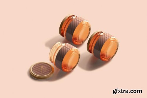 Marmalade glass jars mockup 3