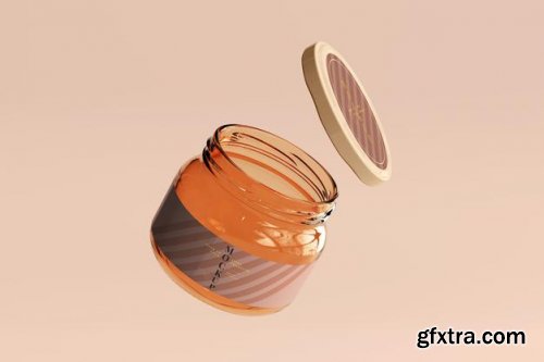 Marmalade glass jars mockup 3