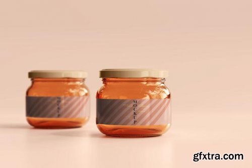 Marmalade glass jars mockup 3