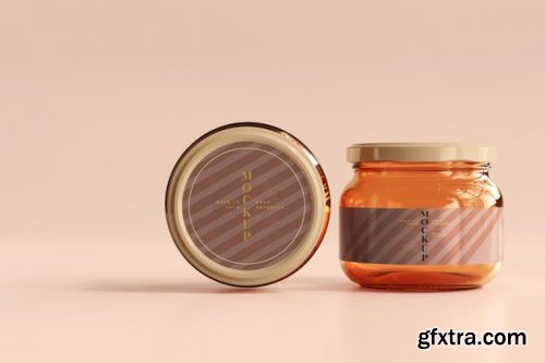 Marmalade glass jars mockup 3