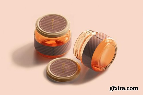 Marmalade glass jars mockup 3