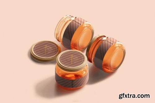 Marmalade glass jars mockup 3