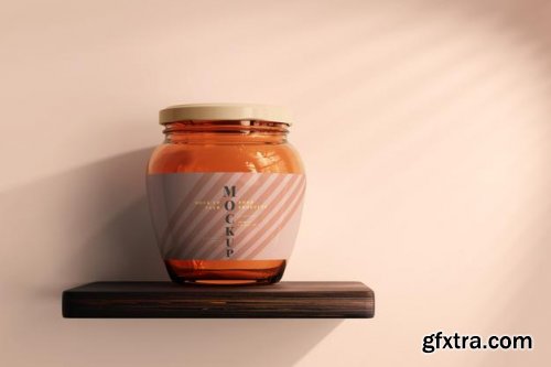 Marmalade glass jars mockup 4