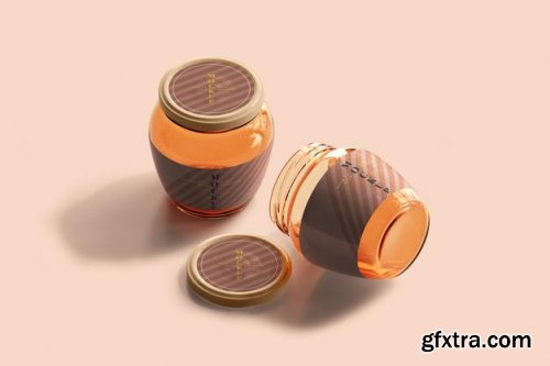 Marmalade glass jars mockup 4