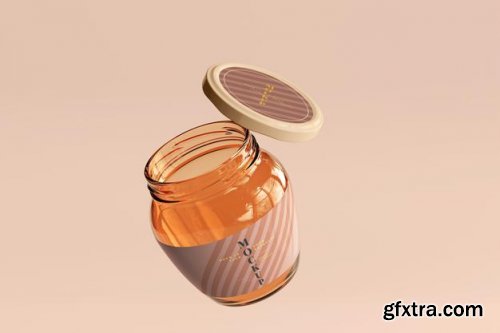 Marmalade glass jars mockup 4