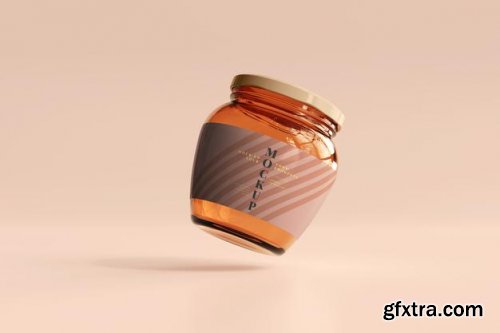 Marmalade glass jars mockup 4