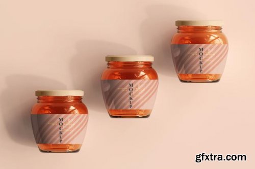 Marmalade glass jars mockup 4