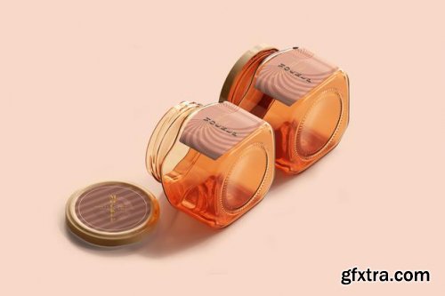 Marmalade glass jars mockup 5