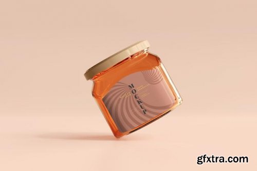 Marmalade glass jars mockup 5