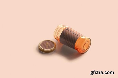 Marmalade glass jars mockup 6