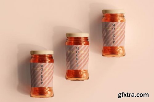 Marmalade glass jars mockup 6