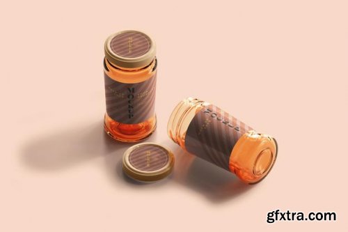 Marmalade glass jars mockup 6