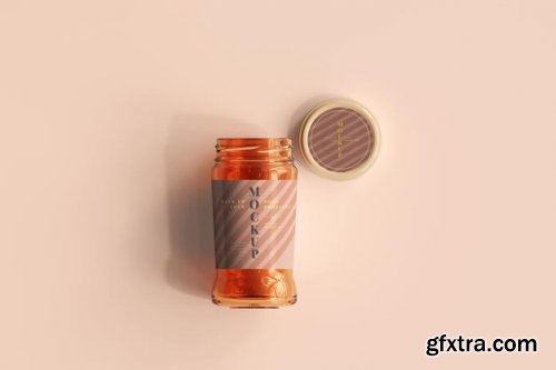 Marmalade glass jars mockup 6