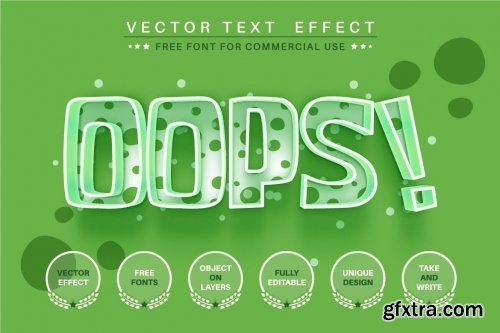 Kids dino - editable text effect, font style