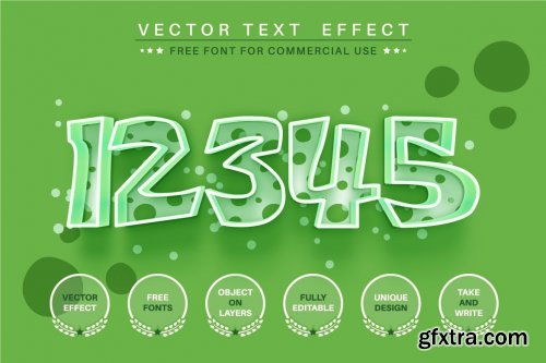 Kids dino - editable text effect, font style