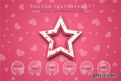 Pretty Love - editable text effect, font style