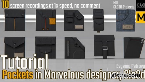 Artstation – Pocket and Gloves Tutorials – Marvelous Designer, Clo3d by Evgenia Petrova