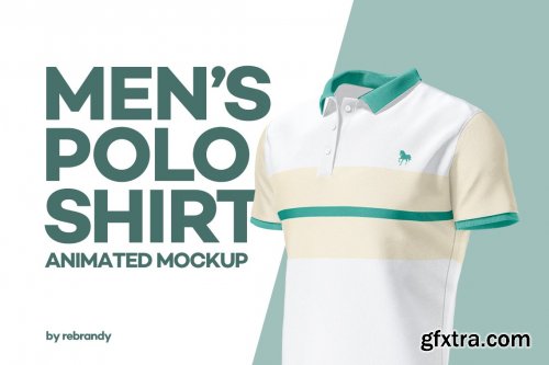 CreativeMarket - Men`s Polo Shirt Animated Mockup 6232863