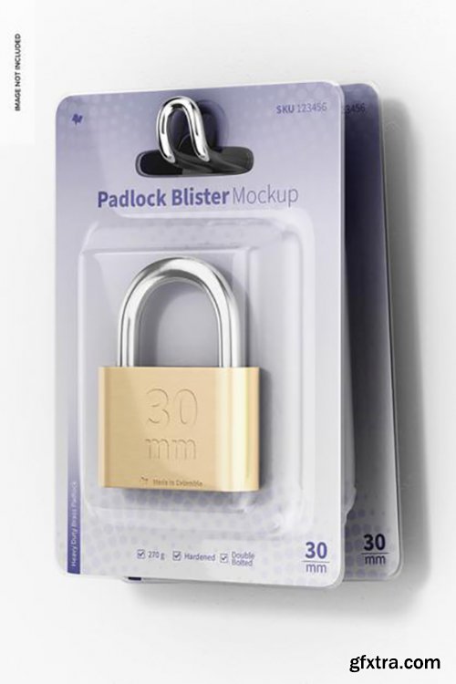 Padlock blisters mockup