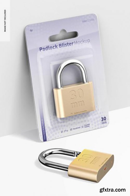 Padlock blisters mockup